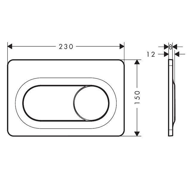 hansgrohe iFrame Original S betjeningsplade - Hvid