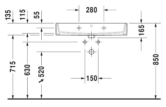 Duravit Vero Air 80 håndvask t/væg eller møbel Duravit Vero Air 80 håndvask t/væg eller møbel