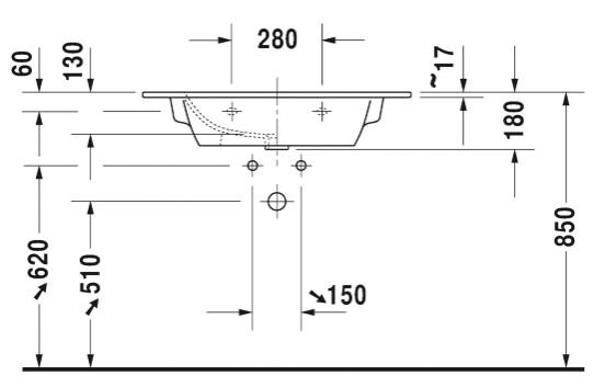 Duravit ME by Starck 83 møbelvask Duravit ME by Starck 83 møbelvask