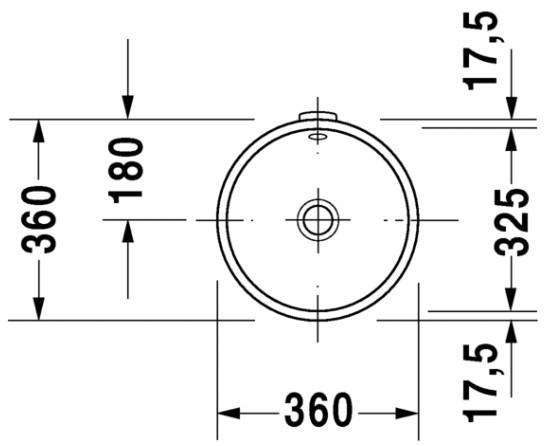 Duravit Architec Ø33 håndvask t/underlimning - Uden hanehul Duravit Architec Ø33 håndvask t/underlimning - Uden hanehul