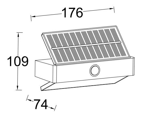 Lutec Solar Arrow udendørslampe m/PIR-sensor og solceller Lutec Solar Arrow udendørslampe m/PIR-sensor og solceller