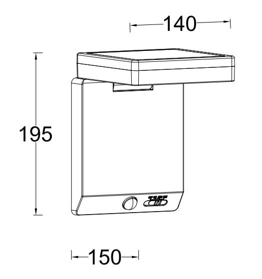 Lutec Moze Solar udendørslampe m/solceller - Sort Lutec Moze Solar udendørslampe m/solceller - Sort