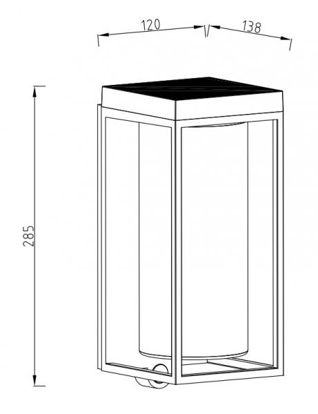 Lutec Flair udendørslampe m/sensor og solceller Lutec Flair udendørslampe m/sensor og solceller