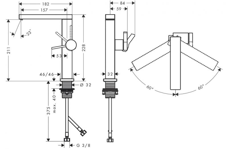 hansgrohe Tecturis E 210 Fine vandhane m/Coolstart, svingtud og push-open bundventil - Krom hansgrohe Tecturis E 210 Fine vandhane m/Coolstart, svingtud og push-open bundventil - Krom