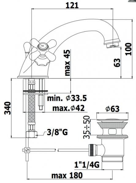 Lavabo Retro 2-grebs håndvaskarmatur - Krom Lavabo Retro 2-grebs håndvaskarmatur - Krom