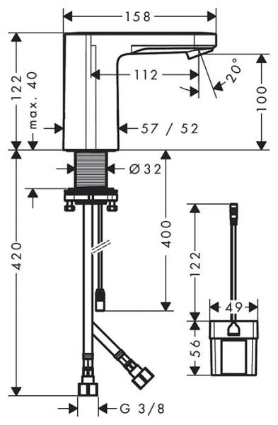 hansgrohe Vernis Blend berøringsfri vandhane m/batteri - Krom