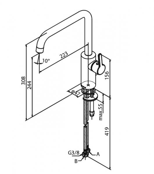 Damixa Silhouet køkkenarmatur - Poleret messing Damixa Silhouet køkkenarmatur - Poleret messing