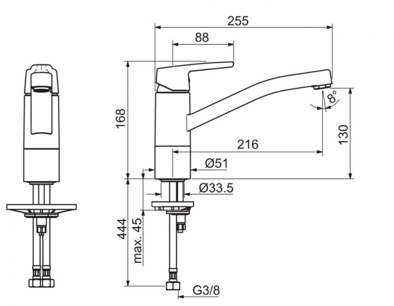 Oras Swea køkkenarmatur m/koldstart - Krom Oras Swea køkkenarmatur m/koldstart - Krom