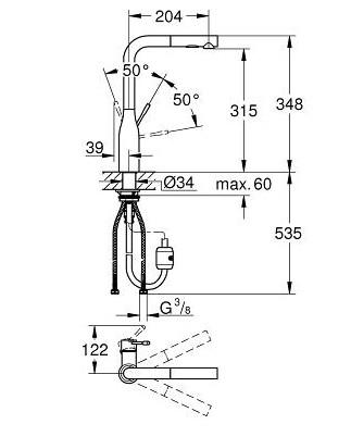 Grohe Essence New køkkenarmatur m/udtræk - Supersteel Grohe Essence New køkkenarmatur m/udtræk - Supersteel