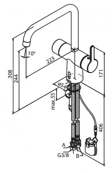 Damixa Silhouet Touchless køkkenarmatur - Børstet grafitgrå Damixa Silhouet Touchless køkkenarmatur - Børstet grafitgrå
