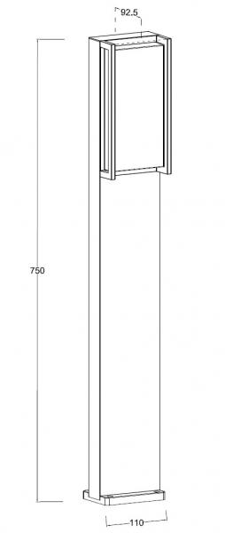 Lutec Architectural Qubo udendørs standerlampe m/LED - Mørk grå Lutec Architectural Qubo udendørs standerlampe m/LED - Mørk grå