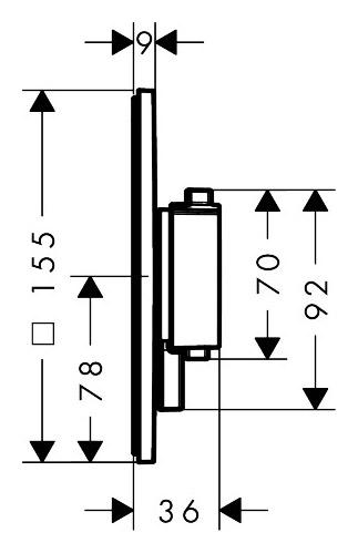 hansgrohe Ecostat Comfort E termostatarmatur til indbygning m/afspærring - 2 udtag - Krom