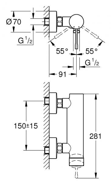 Grohe Essence New brusearmatur - Poleret warm sunset Grohe Essence New brusearmatur - Poleret warm sunset