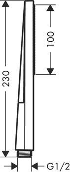 Hansgrohe Pulsify E 100 EcoSmart håndbruser - Børstet bronze