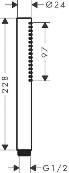 hansgrohe Pulsify S stavhåndbruser 100 1jet m/EcoSmart - Krom