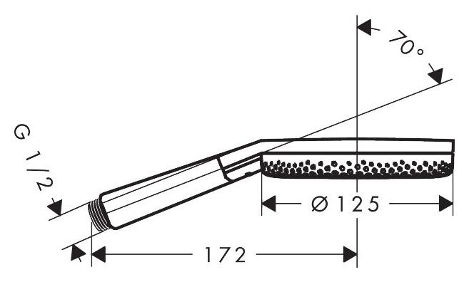 hansgrohe Raindance Alive Select S håndbruser 125 3jet m/EcoSmart - Mat sort