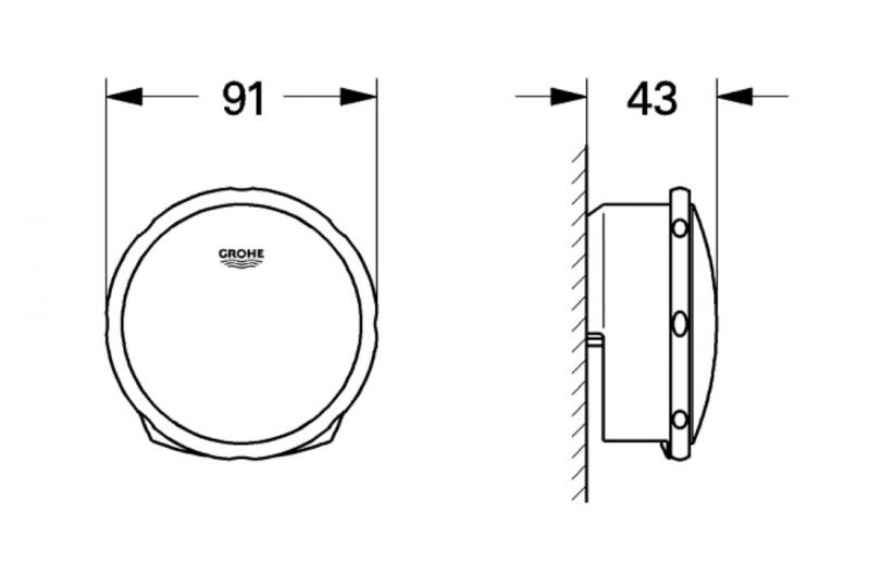 Grohe talentofill til badekar - Børstet Cool sunrise (udvendige dele)