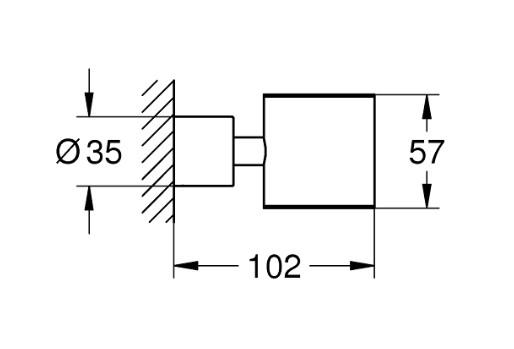 Grohe Atrio holder - Børstet hard graphite Grohe Atrio holder - Børstet hard graphite