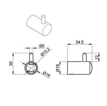 Target krog med tap 2 styk Target krog med tap 2 styk