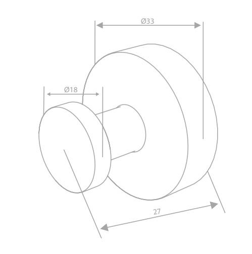 Damixa Zen håndklædekrog m/roset 2 stk. - Børstet grafitgrå