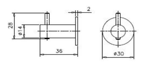 d line håndklædekrog - Børstet messing d line håndklædekrog - Børstet messing