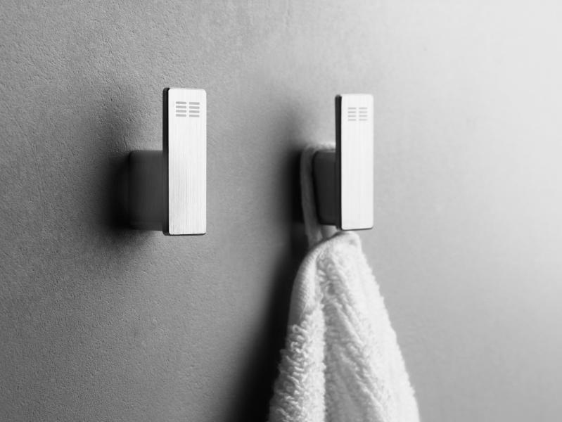 Unidrain ReFrame håndklædekrog 2 stk. - Børstet stål Unidrain ReFrame håndklædekrog 2 stk. - Børstet stål