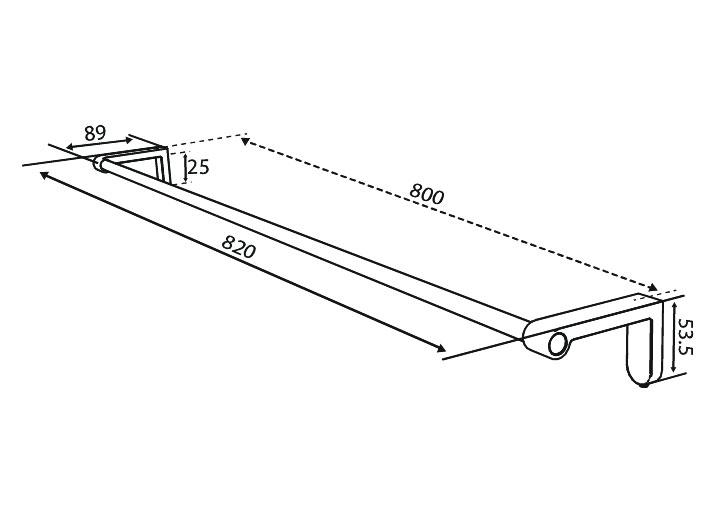 Damixa Zen håndklædestang 800 mm - Steel