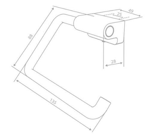 Damixa Zen toiletrulleholder - Børstet grafitgrå