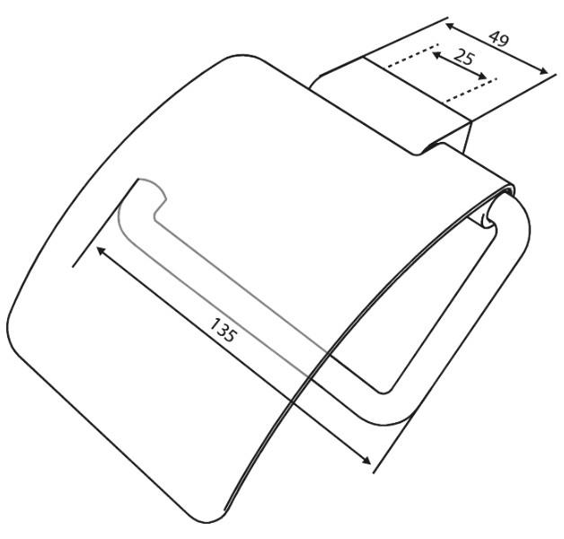 Damixa Zen toiletrulleholder m/låg - Steel