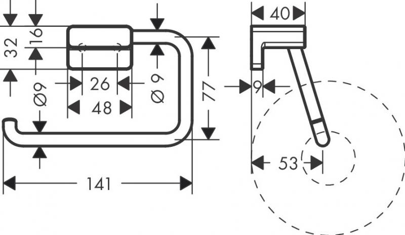 Hansgrohe AddStoris papirholder - Poleret guldoptik