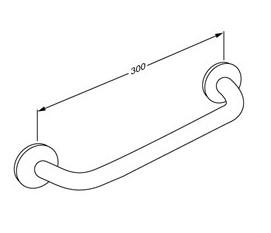 Pressalit PLUS håndgreb 300 mm - Hvid Pressalit PLUS håndgreb 300 mm - Hvid