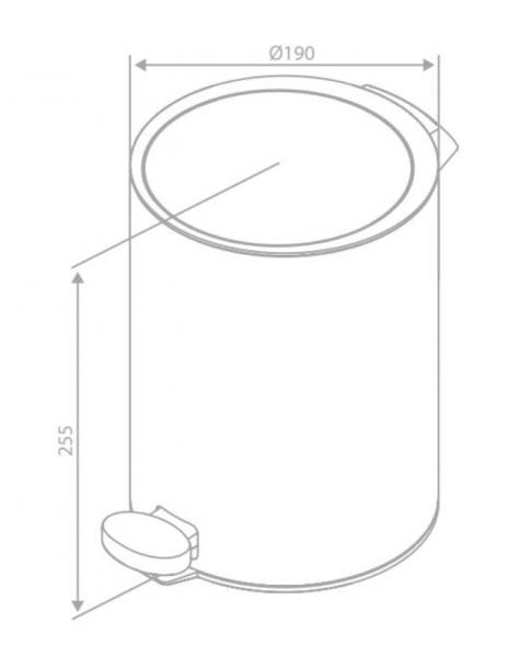 Damixa Zen toiletspand m/pedal og SoftClose 3l - Børstet kobber