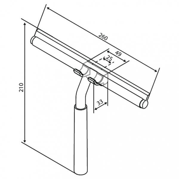 Damixa Zen bruseskraber m/holder - Børstet kobber
