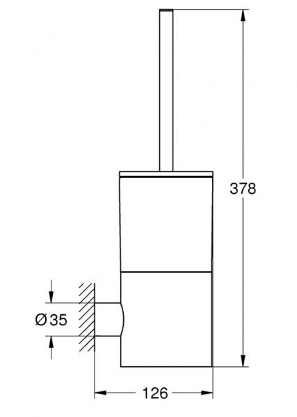 Grohe Atrio toiletbørste inkl. vægholder - Krom Grohe Atrio toiletbørste inkl. vægholder - Krom