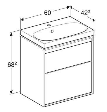 Ifö Sense Art 60 kompakt møbelsæt m/2 skuffer - Mat hvid Ifö Sense Art 60 kompakt møbelsæt m/2 skuffer - Mat hvid