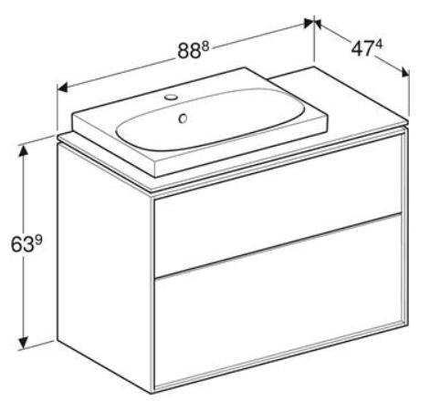 Ifö Sense Art 90 møbelsæt m/2 skuffer og bowlevask til venstre - Mat hvid Ifö Sense Art 90 møbelsæt m/2 skuffer og bowlevask til venstre - Mat hvid