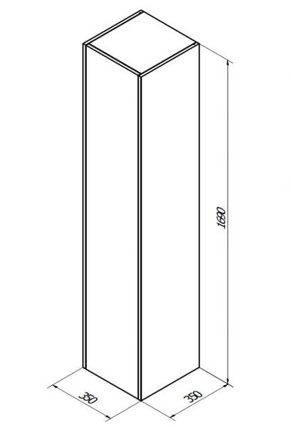 Sanibell Proline højskab - Sort eg Sanibell Proline højskab - Sort eg