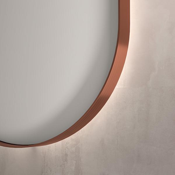 Sanibell Ink SP21 ovalt spejl m/backlight, varme og sensor 40 x 80 - Børstet kobber Sanibell Ink SP21 ovalt spejl m/backlight, varme og sensor 40 x 80 - Børstet kobber