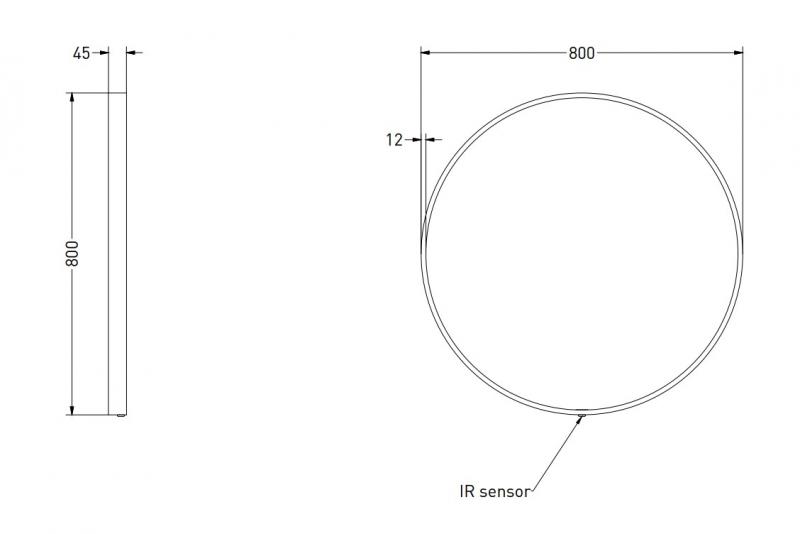 Sanibell Ink SP24 rundt spejl m/lys, varme og sensor Ø80 - Børstet kobber Sanibell Ink SP24 rundt spejl m/lys, varme og sensor Ø80 - Børstet kobber