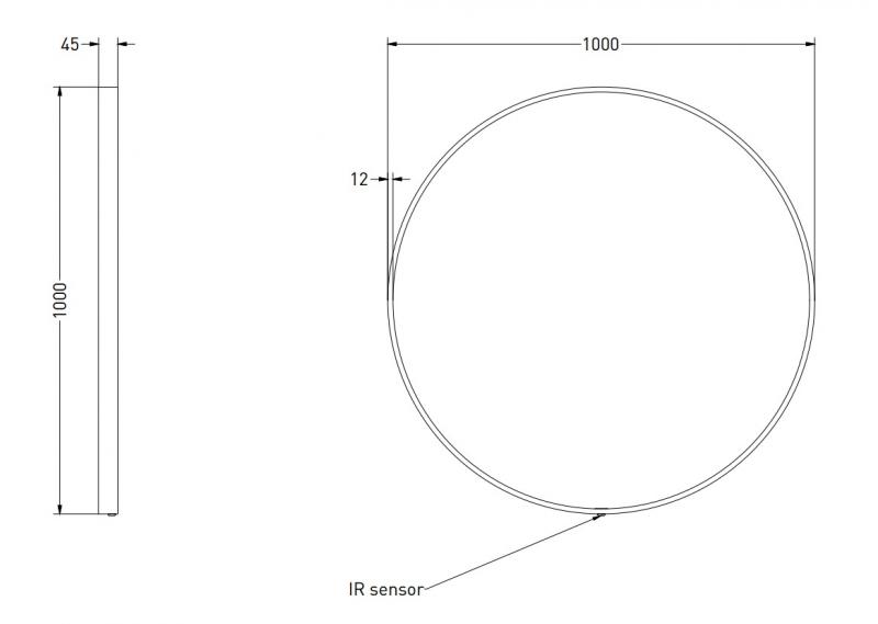 Sanibell Ink SP24 rundt spejl m/lys, varme og sensor Ø100 - Børstet kobber Sanibell Ink SP24 rundt spejl m/lys, varme og sensor Ø100 - Børstet kobber