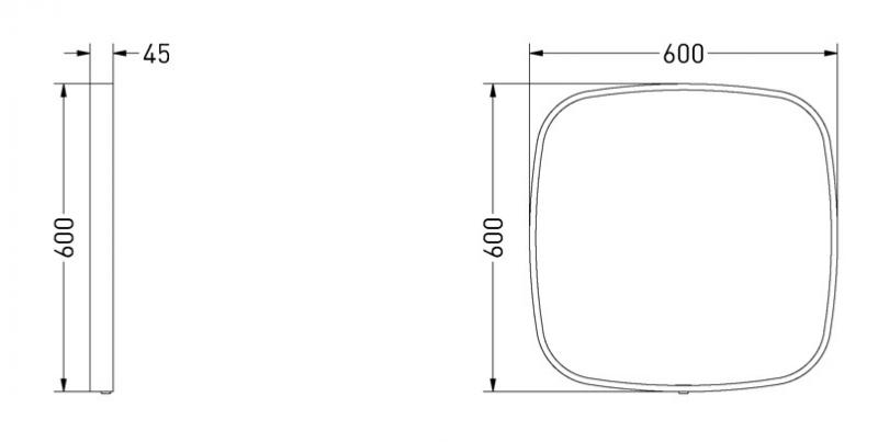 Sanibell Ink SP31 spejl m/lys, varme og sensor 60 x 60 cm - Mat hvid Sanibell Ink SP31 spejl m/lys, varme og sensor 60 x 60 cm - Mat hvid