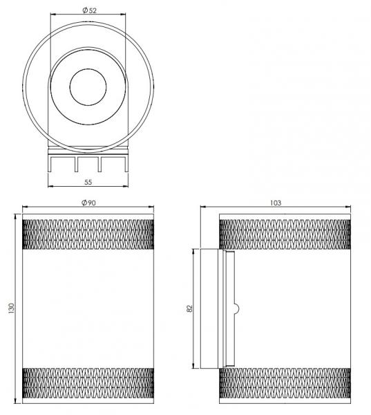 Cassøe Aura væglampe m/crystal cut - Mat bronze Cassøe Aura væglampe m/crystal cut - Mat bronze