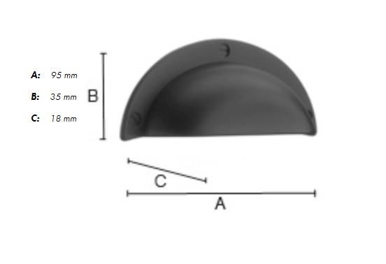 Beslagsboden møbelgreb BV633 - Poleret messing Beslagsboden møbelgreb BV633 - Poleret messing
