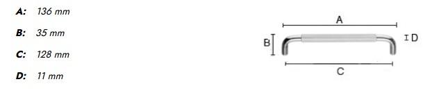 Beslagsboden BB6501 møbelgreb m/crystal cut - Børstet messing