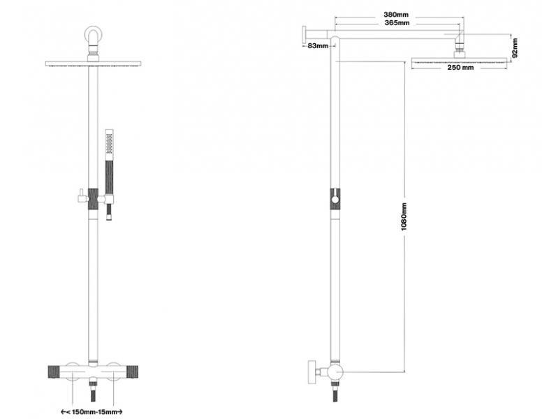 Cassøe komplet pakke til badeværelse - Børstet stål