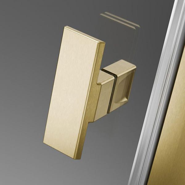 Str&oslash;mberg Noma 45 svingd&oslash;r m/sidepanel 1000mm - H&oslash;jre - B&oslash;rstet messing