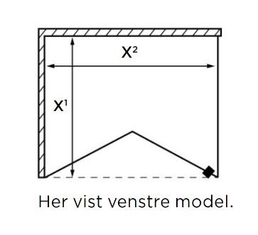 Strømberg Savona 195 fast brusevæg m/foldedør 800mm - Klart glas/krom Strømberg Savona 195 fast brusevæg m/foldedør 800mm - Klart glas/krom