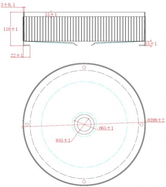 Cassøe Decora 40 bowlevask - Børstet messing