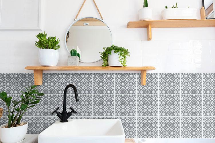 D-C-fix selvklæbende fliser til væg - Lina grey D-C-fix selvklæbende fliser til væg - Lina grey