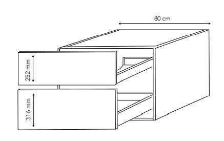Cassøe Class 80 møbelsæt m/bowlevask - Sortbejdset eg/lameller Cassøe Class 80 møbelsæt m/bowlevask - Sortbejdset eg/lameller